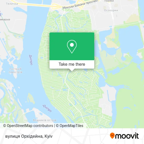Карта вулиця Орхідейна