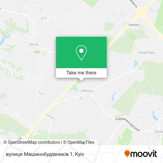 Карта вулиця Машинобудівників 1