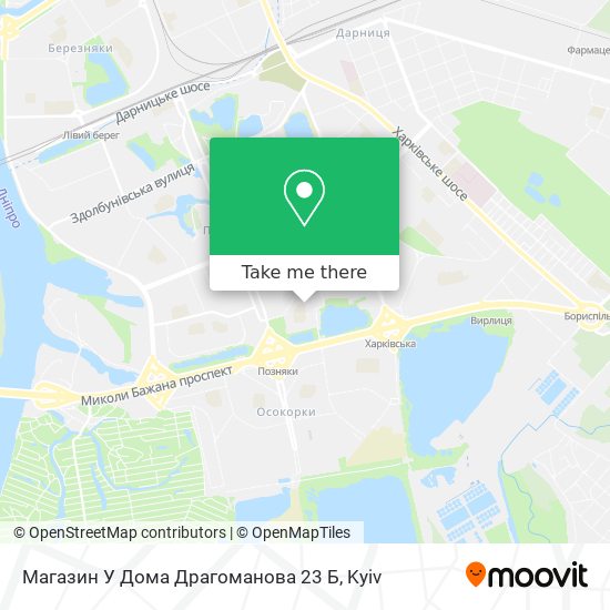 Магазин У Дома Драгоманова 23 Б map