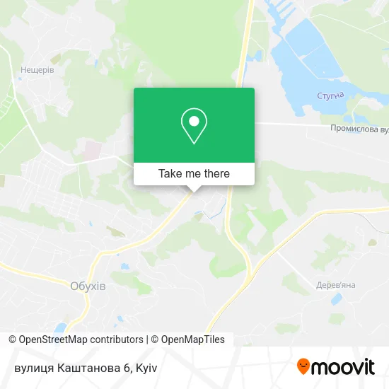 Карта вулиця Каштанова 6