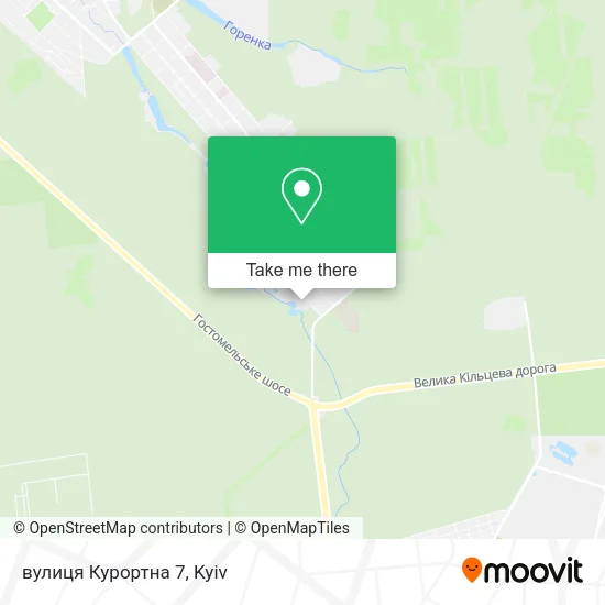 Карта вулиця Курортна 7