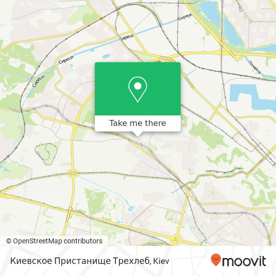 Киевское Пристанище Трехлеб map