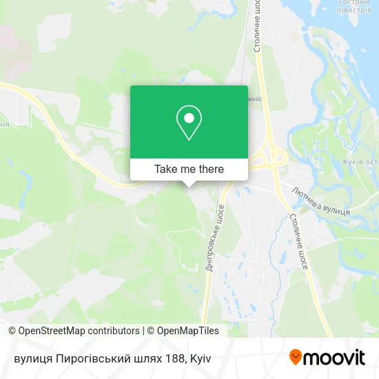 Карта вулиця Пирогівський шлях 188