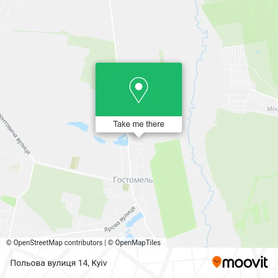 Карта Польова вулиця 14