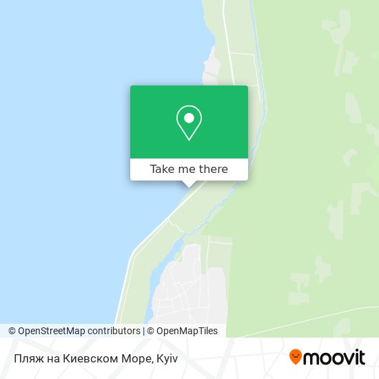 Пляж на Киевском Море map