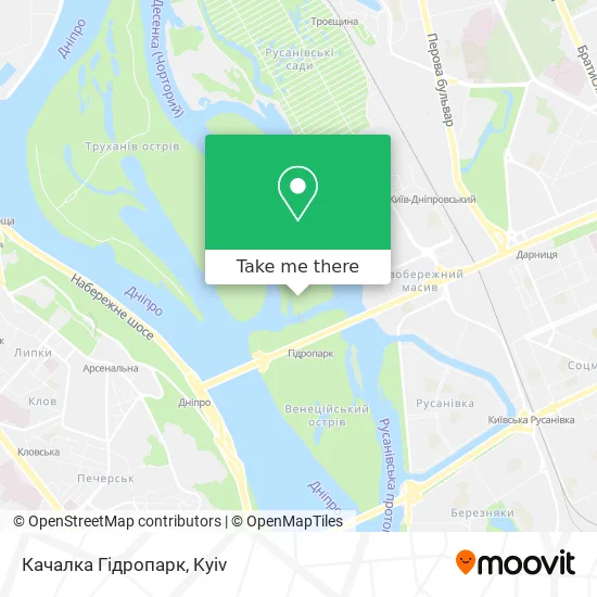 Качалка Гідропарк map