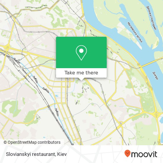 Slovianskyi restaurant map