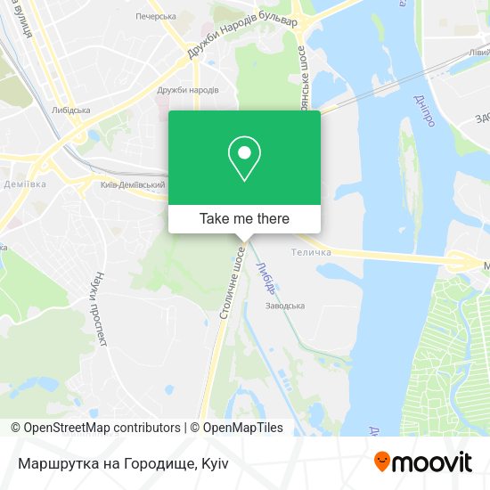 Карта Маршрутка на Городище