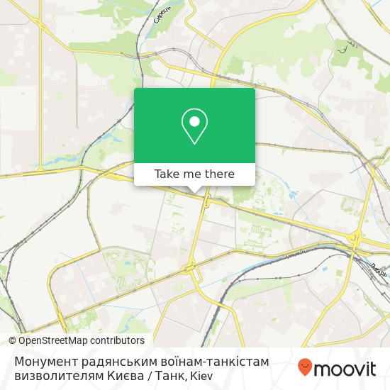 Монумент радянським воїнам-танкістам визволителям Києва / Танк map