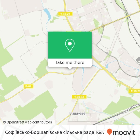 Софіївсько-Борщагівська сільська рада map