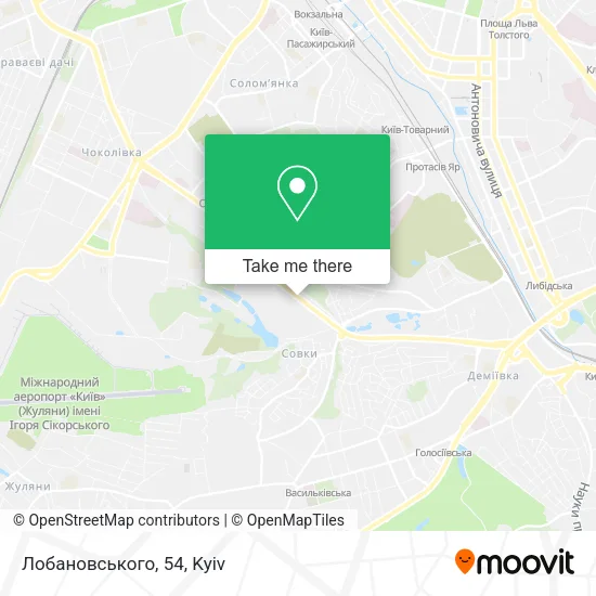 Лобановського, 54 map
