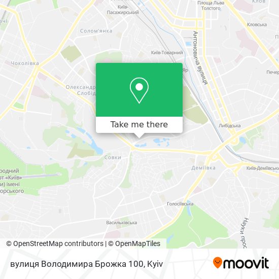 Карта вулиця Володимира Брожка 100