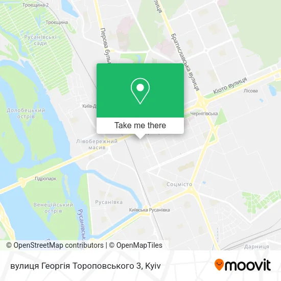 Карта вулиця Георгія Тороповського 3