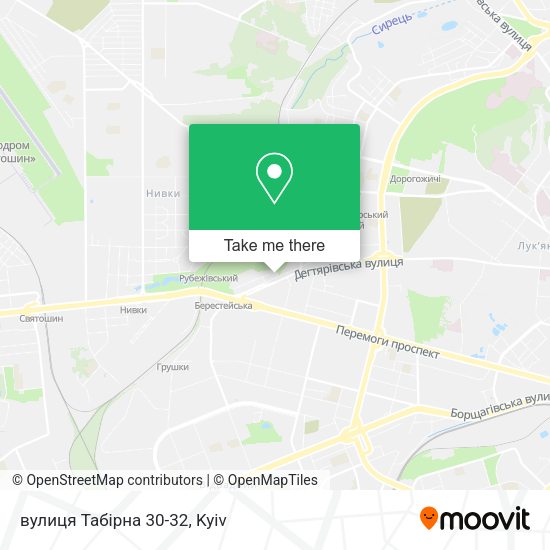Карта вулиця Табірна 30-32