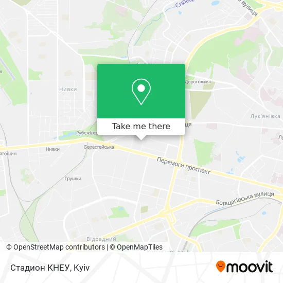 Карта Стадион КНЕУ