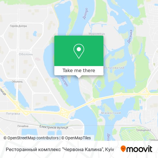 Карта Ресторанный комплекс "Червона Калина"