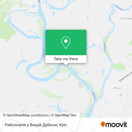 Риболовля у Вищій Дубечні map