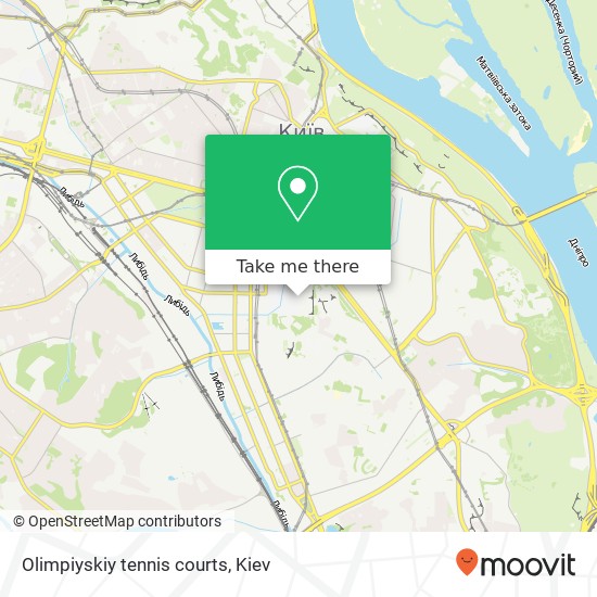 Olimpiyskiy tennis courts map