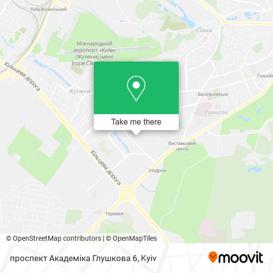 проспект Академіка Глушкова 6 map