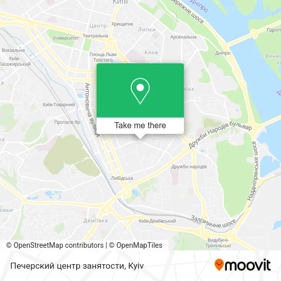 Карта Печерский центр занятости