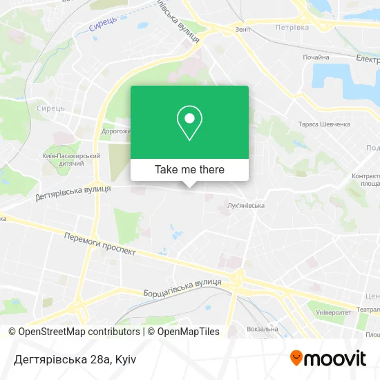 Карта Дегтярівська 28а