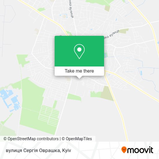 Карта вулиця Сергія Оврашка