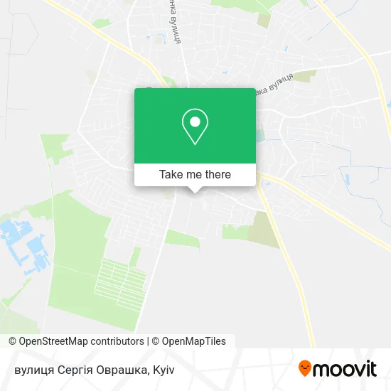 вулиця Сергія Оврашка map