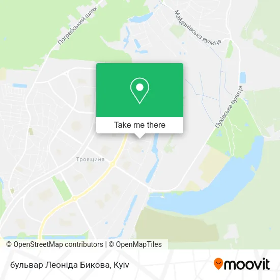 Карта бульвар Леоніда Бикова