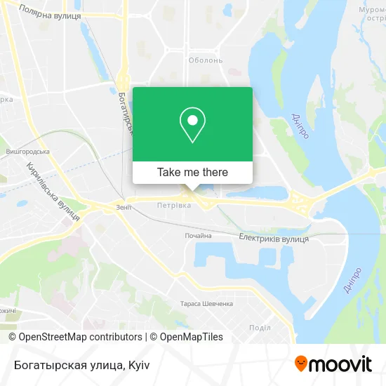 Карта Богатырская улица
