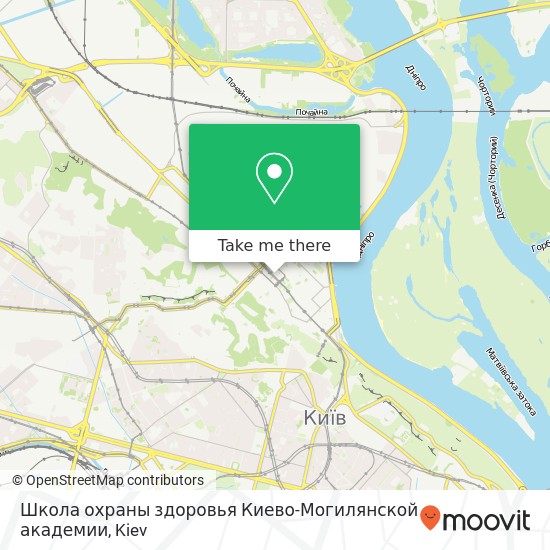 Школа охраны здоровья Киево-Могилянской академии map