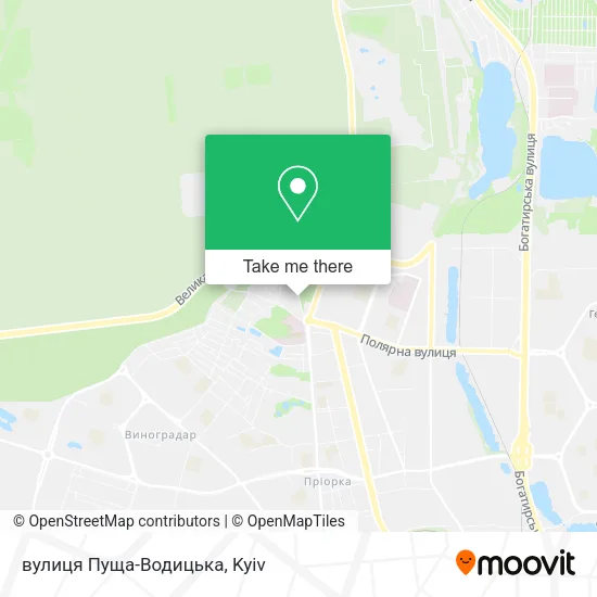 Карта вулиця Пуща-Водицька