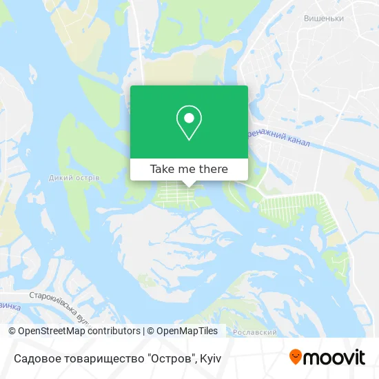 Садовое товарищество "Остров" map