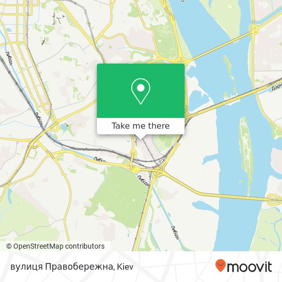 вулиця Правобережна map