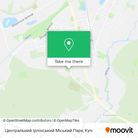 Карта Центральний Ірпінський Міський Парк