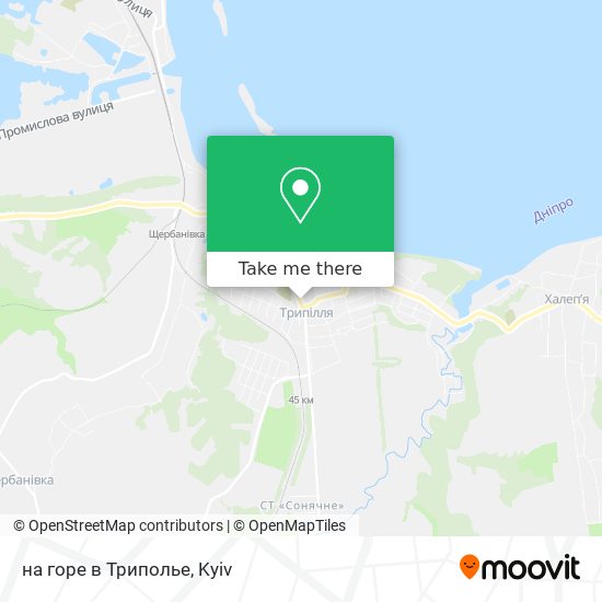 Карта на горе в Триполье