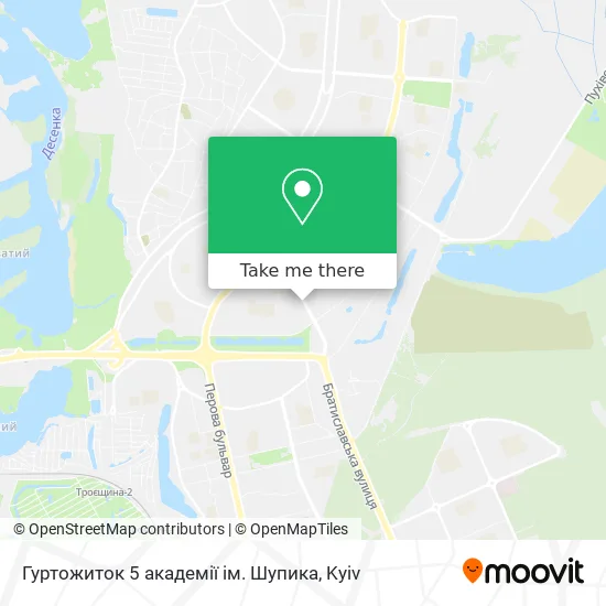Гуртожиток 5 академії ім. Шупика map
