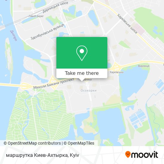 маршрутка Киев-Ахтырка map