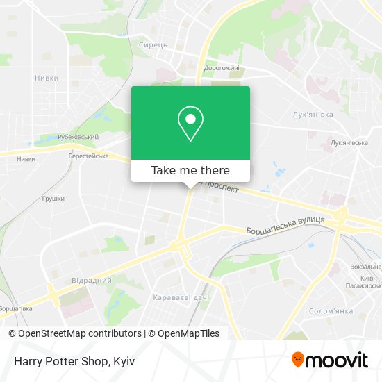 Harry Potter Shop map