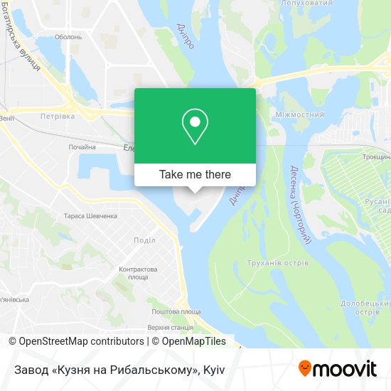 Карта Завод «Кузня на Рибальському»