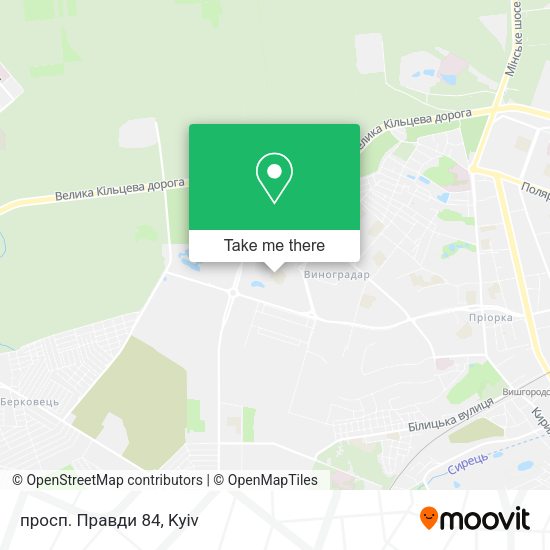 Карта просп. Правди 84