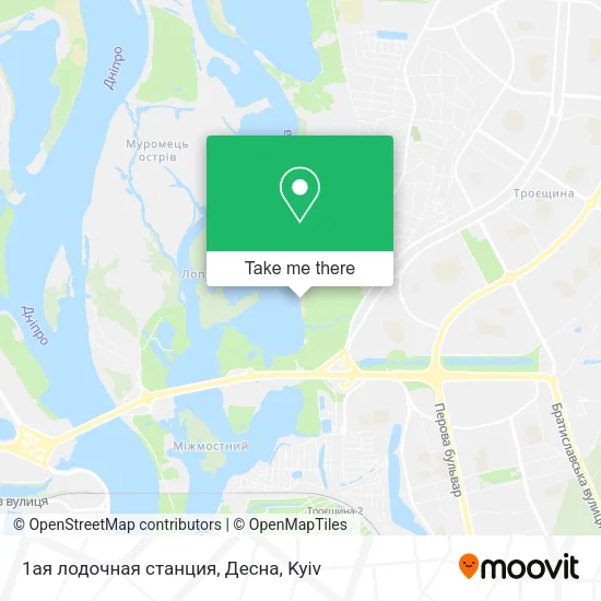 Карта 1ая лодочная станция, Десна