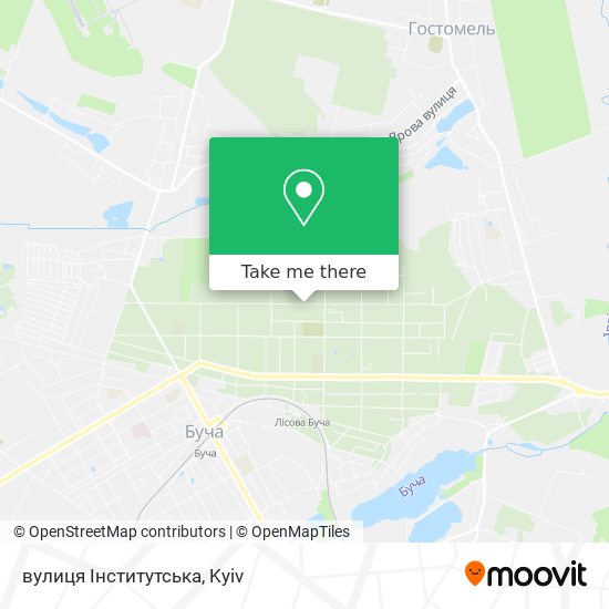 Карта вулиця Інститутська