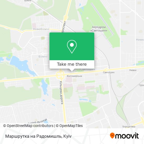 Маршрутка на Радомишль map