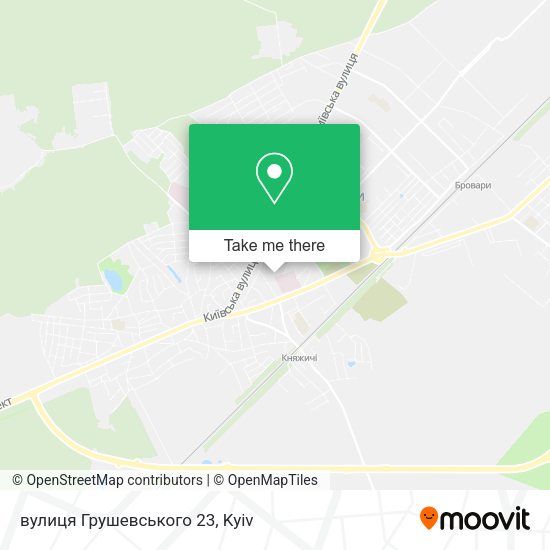 Карта вулиця Грушевського 23