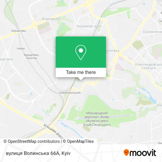Карта вулиця Волинська 66А