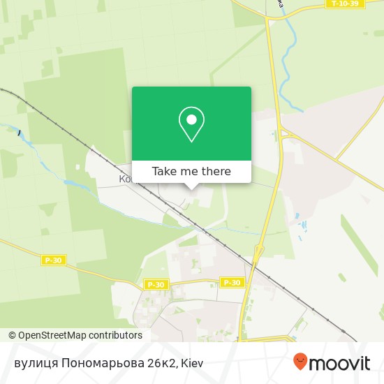 вулиця Пономарьова 26к2 map