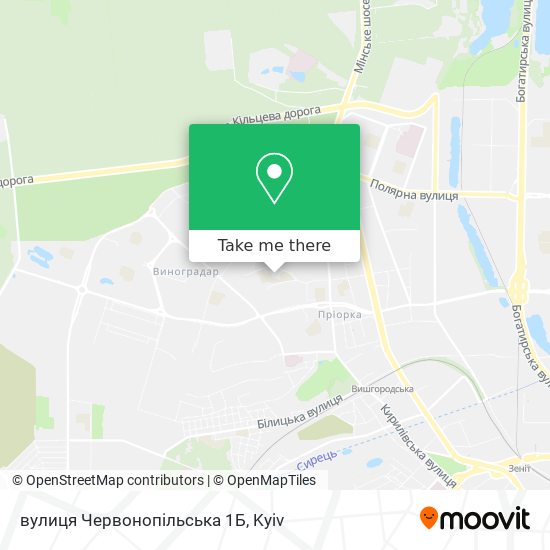 Карта вулиця Червонопільська 1Б