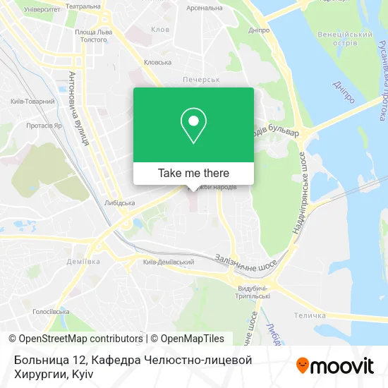Карта Больница 12, Кафедра Челюстно-лицевой Хирургии