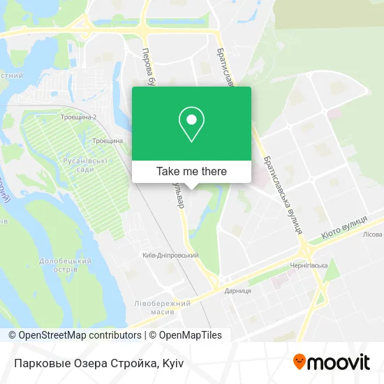 Карта Парковые Озера Стройка