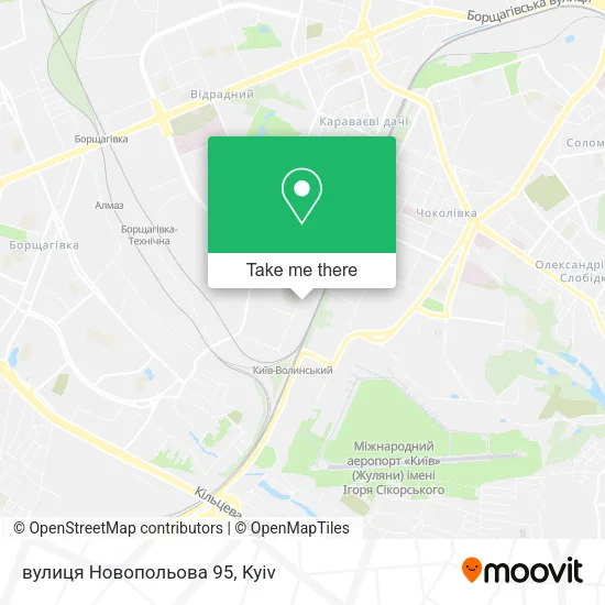 Карта вулиця Новопольова 95